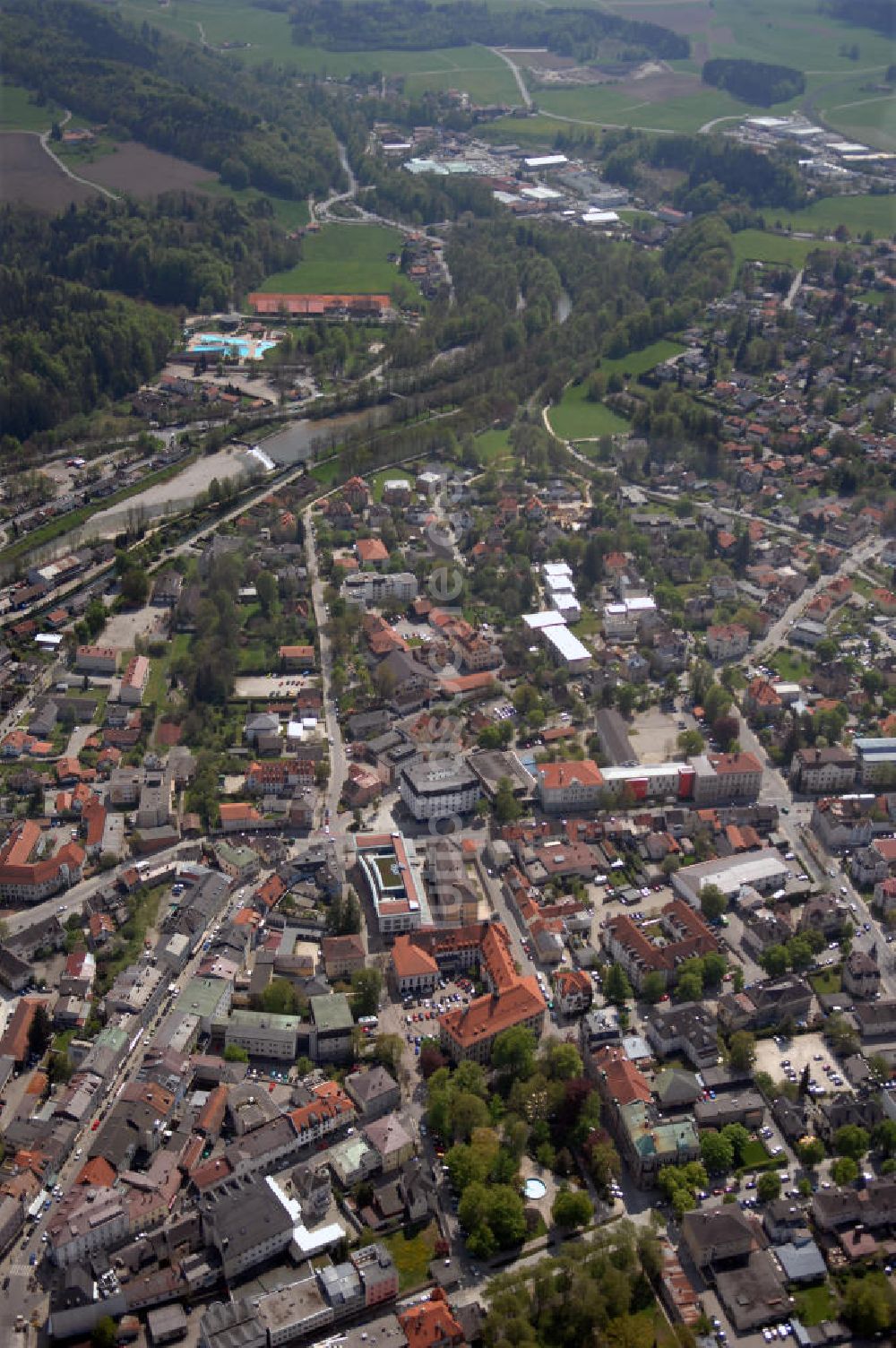 Traunstein aus der Vogelperspektive: Blick auf Traunstein