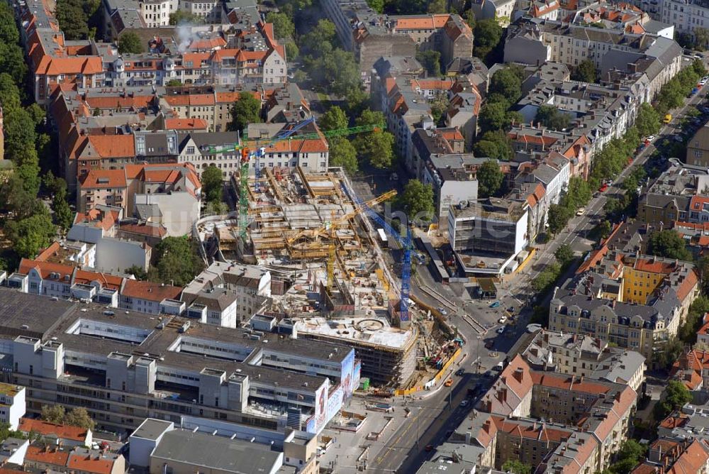 Luftaufnahme Berlin-Steglitz - Blick auf die Umbau- und Erweiterungsbauarbeiten am FORUM STEGLITZ