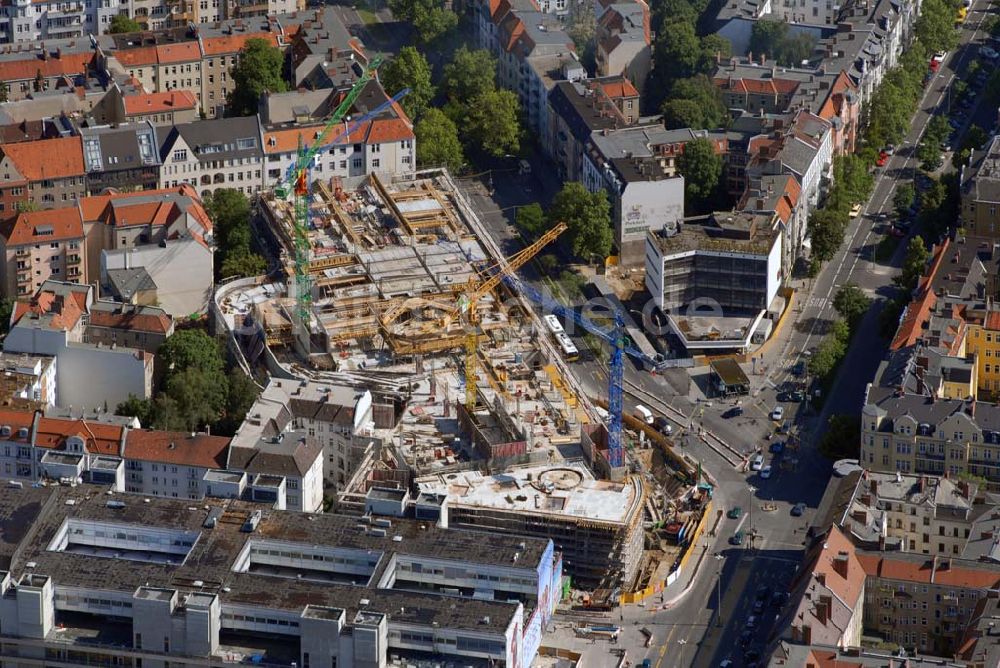 Luftaufnahme Berlin-Steglitz - Blick auf die Umbau- und Erweiterungsbauarbeiten am FORUM STEGLITZ