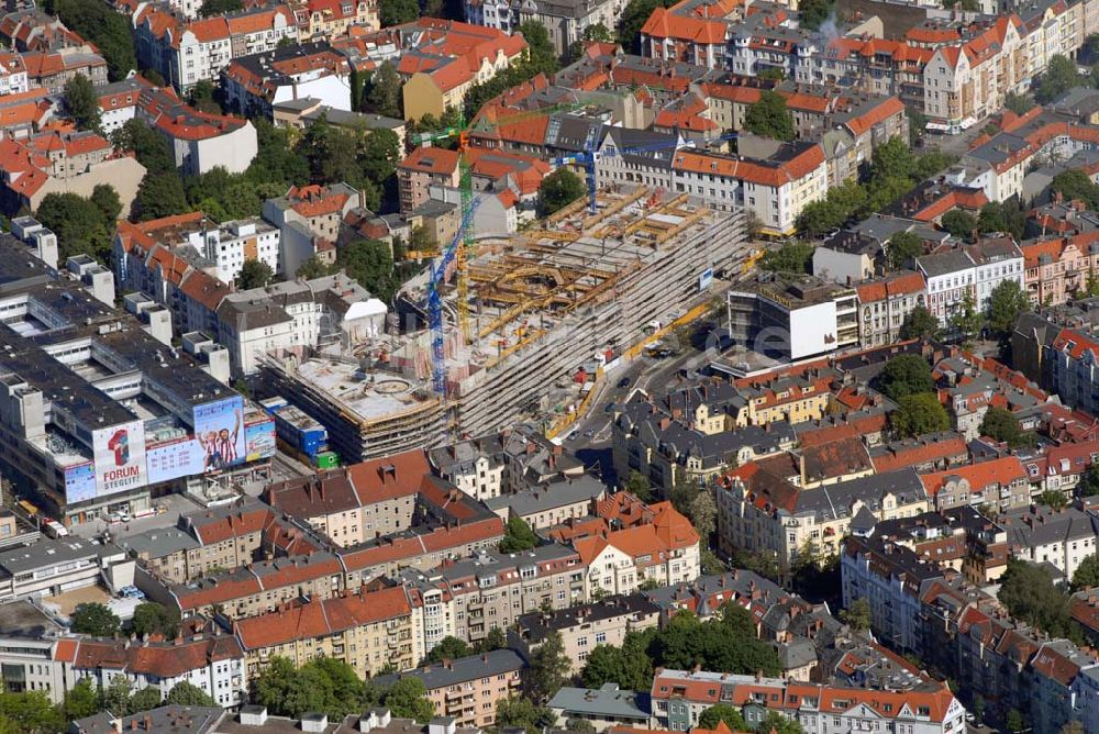 Luftbild Berlin-Steglitz - Blick auf die Umbau- und Erweiterungsbauarbeiten am FORUM STEGLITZ