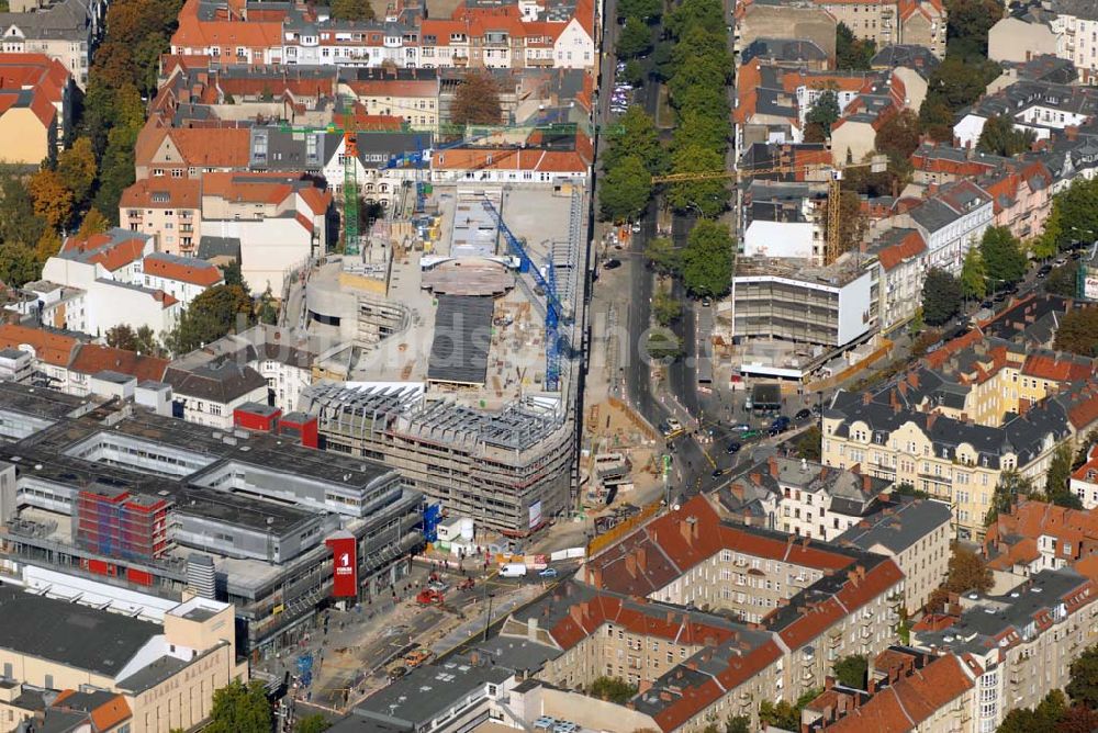 Berlin Steglitz aus der Vogelperspektive: Blick auf die Umbau- und Erweiterungsbauarbeiten am FORUM STEGLITZ