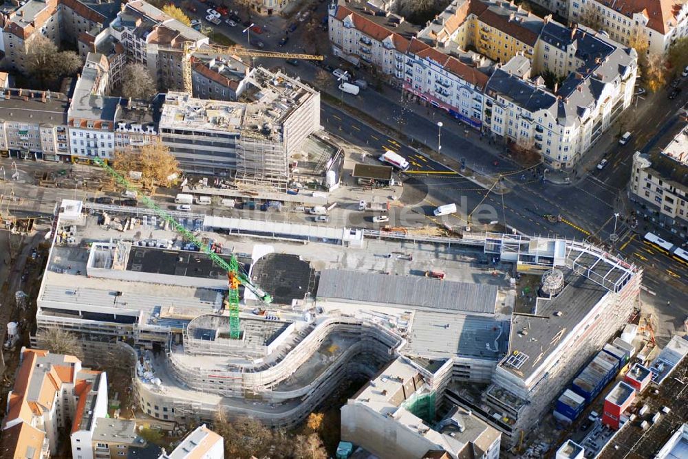 Luftaufnahme Berlin Steglitz - Blick auf die Umbau- und Erweiterungsbauarbeiten am FORUM STEGLITZ