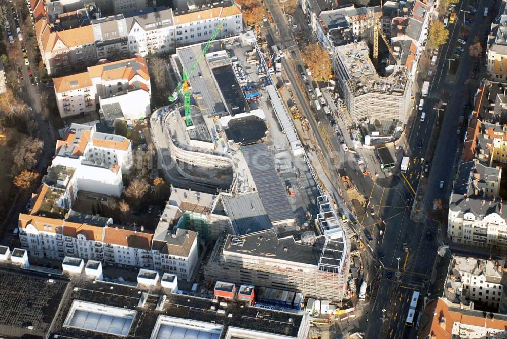 Berlin Steglitz von oben - Blick auf die Umbau- und Erweiterungsbauarbeiten am FORUM STEGLITZ