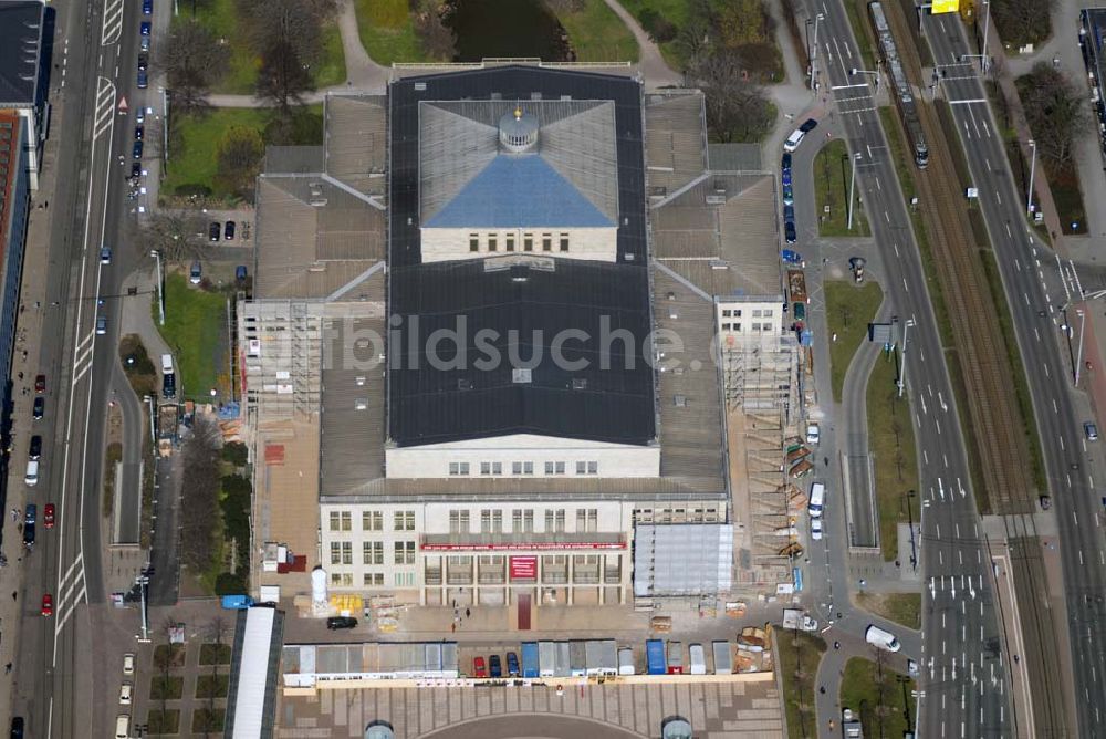 Leiptzig von oben - Blick auf den Umbau der Leipziger Oper