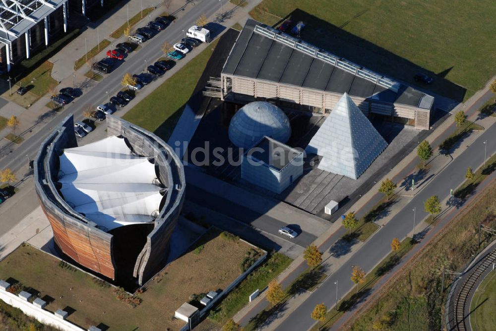 Luftbild Hannover - Blick auf den Ungarischen und Dänischen Pavillion auf dem Expo Gelände in Hannover