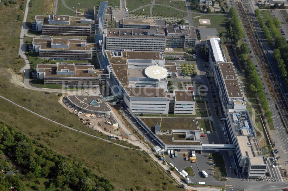 Jena von oben - Blick auf das Universitätsklinikum der Friedrich-Schiller-Universität am Standort Jena-Lobeda