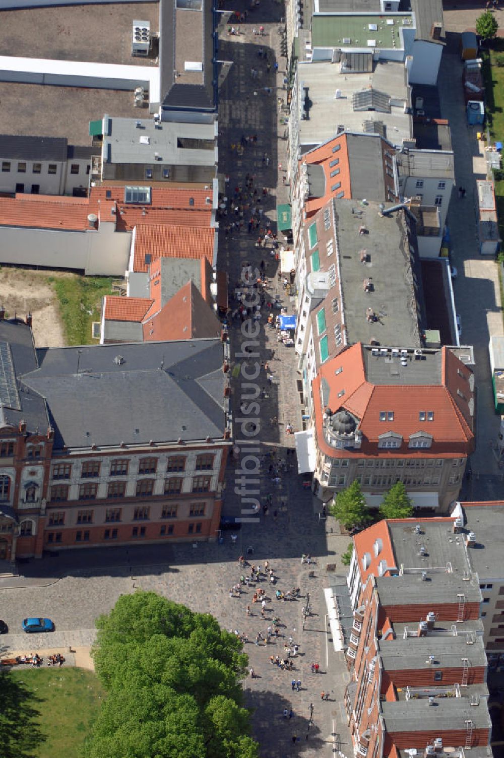 Rostock von oben - Blick auf den Universitätsplatz Rostock und Umgebung