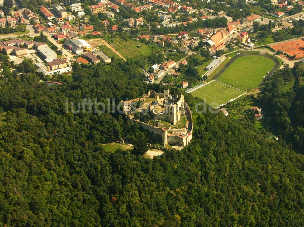 Luftbild Boscovice - Blick auf eine verfallene Festung in Boscovice