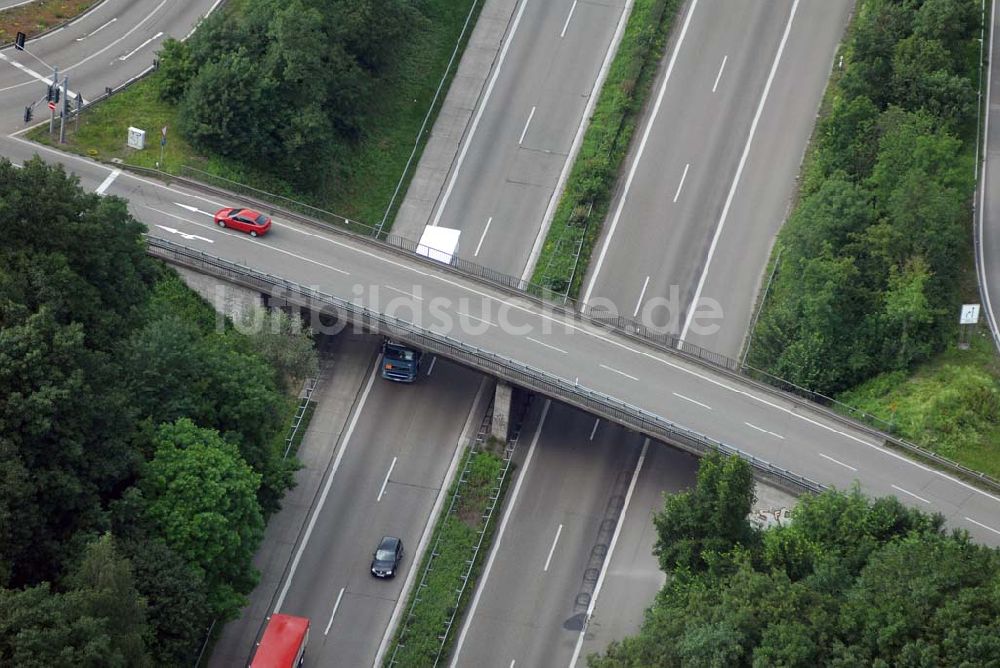 Luftbild Baden-Baden - Blick auf den Verlauf der BAB A5 zwischen dem AA Offenburg nordwärts bis zum AA Baden-Baden