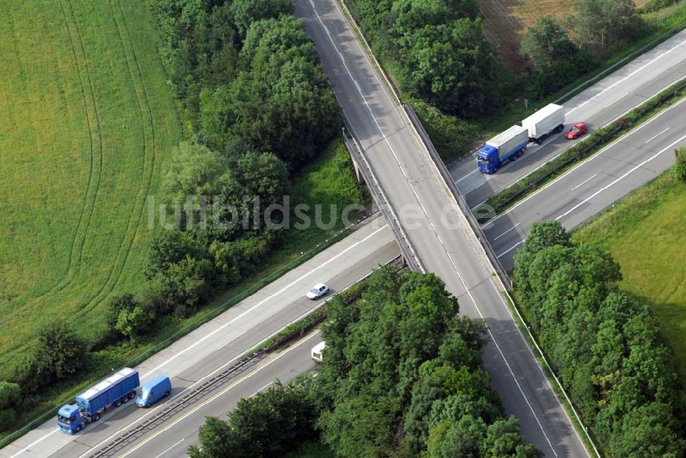 Luftaufnahme Baden-Baden - Blick auf den Verlauf der BAB A5 zwischen dem AA Offenburg nordwärts bis zum AA Baden-Baden