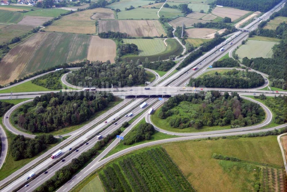 Luftbild Baden-Baden - Blick auf den Verlauf der BAB A5 zwischen dem AA Offenburg nordwärts bis zum AA Baden-Baden