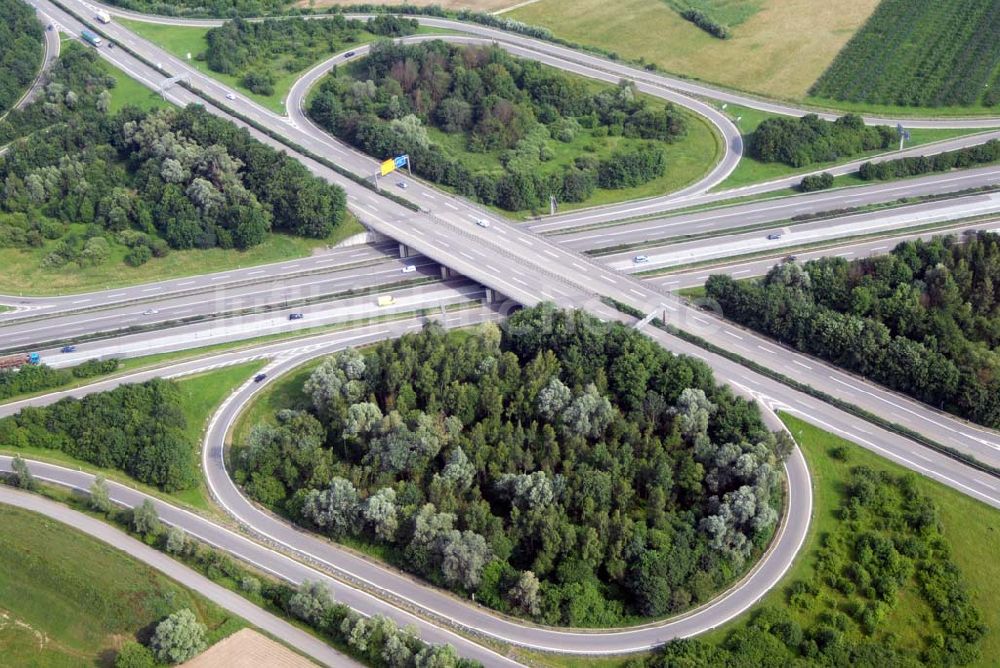 Luftbild Baden-Baden - Blick auf den Verlauf der BAB A5 zwischen dem AA Offenburg nordwärts bis zum AA Baden-Baden