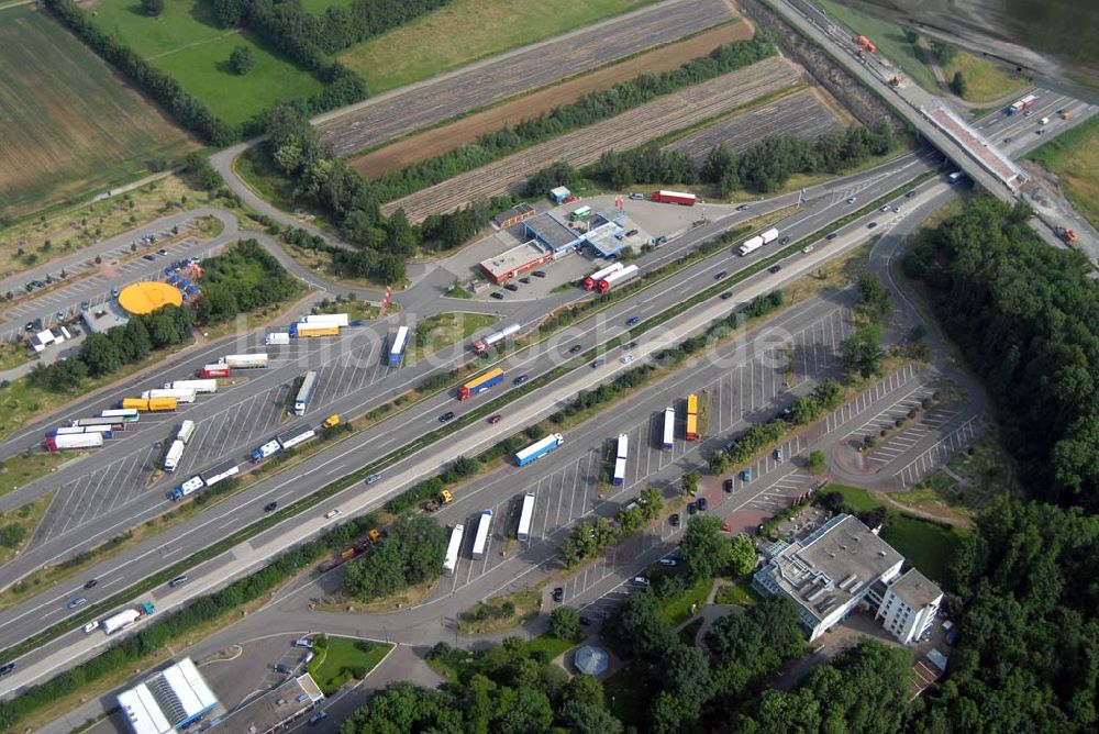 Luftaufnahme Baden-Baden - Blick auf den Verlauf der BAB A5 zwischen dem AA Offenburg nordwärts bis zum AA Baden-Baden