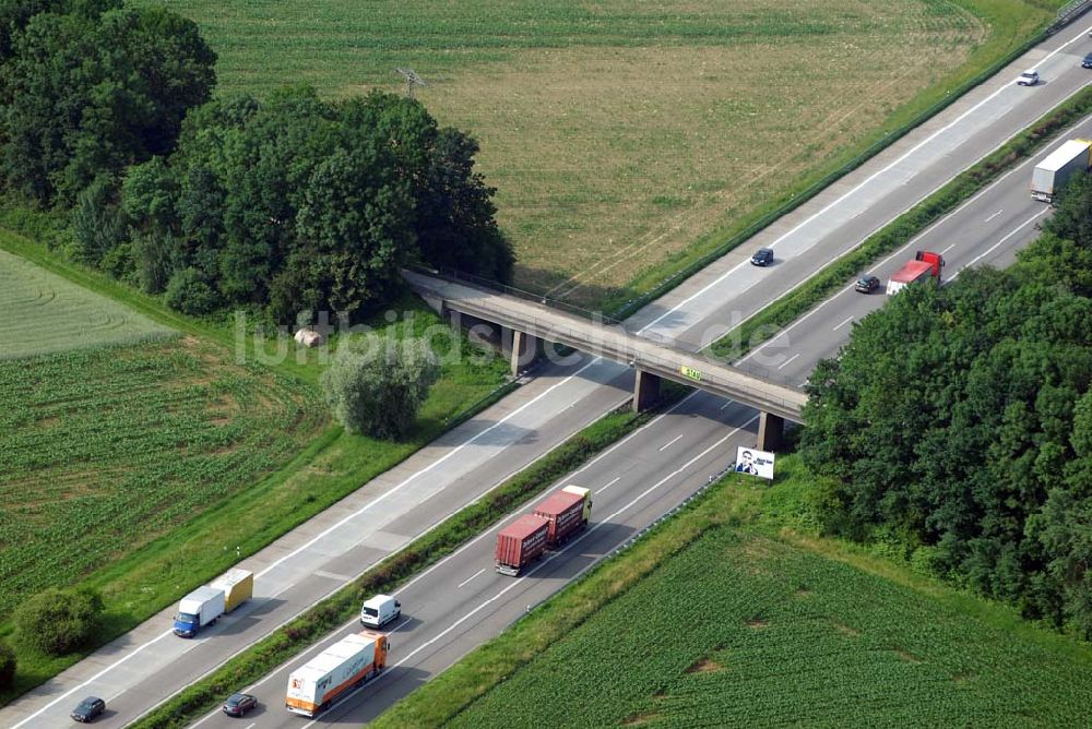 Luftbild Baden-Baden - Blick auf den Verlauf der BAB A5 zwischen dem AA Offenburg nordwärts bis zum AA Baden-Baden