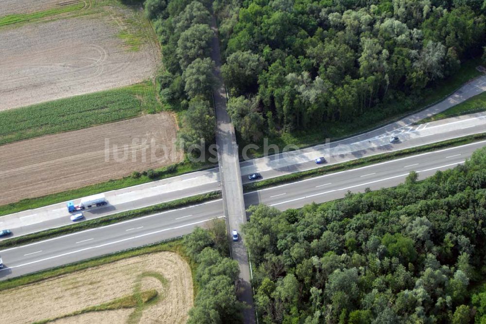 Luftaufnahme Baden-Baden - Blick auf den Verlauf der BAB A5 zwischen dem AA Offenburg nordwärts bis zum AA Baden-Baden