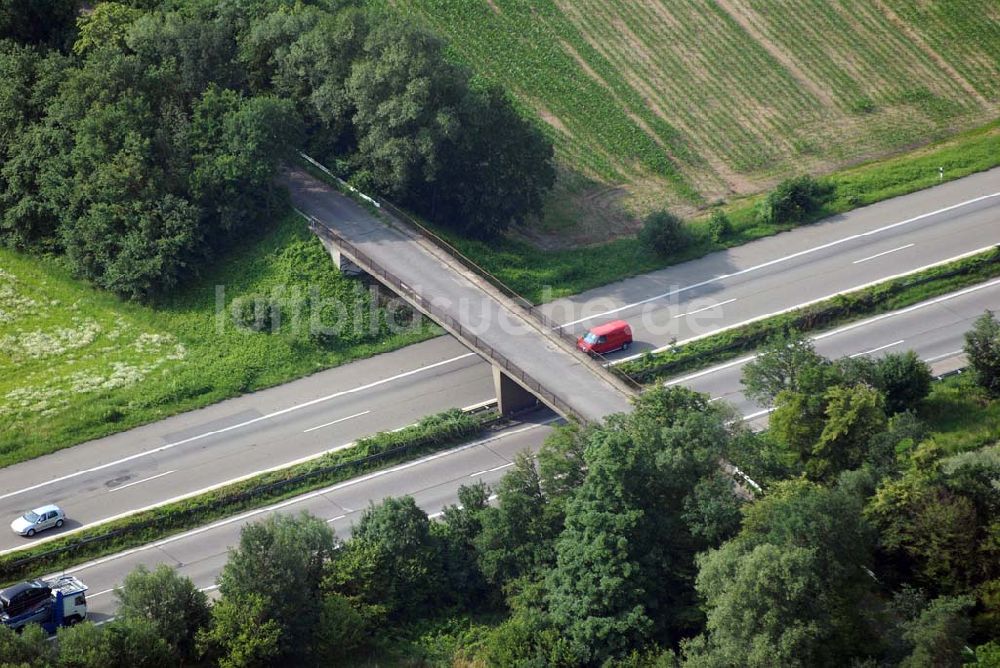 Luftbild Baden-Baden - Blick auf den Verlauf der BAB A5 zwischen dem AA Offenburg nordwärts bis zum AA Baden-Baden