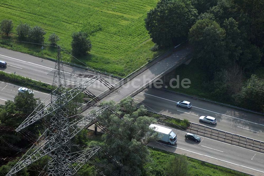 Luftaufnahme Baden-Baden - Blick auf den Verlauf der BAB A5 zwischen dem AA Offenburg nordwärts bis zum AA Baden-Baden