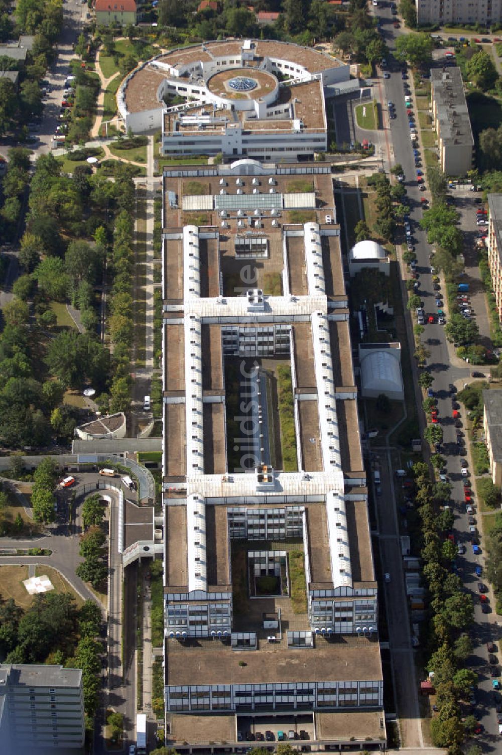 Luftaufnahme Berlin - Blick auf das Vivantes Klinikum in Berlin-Neukölln