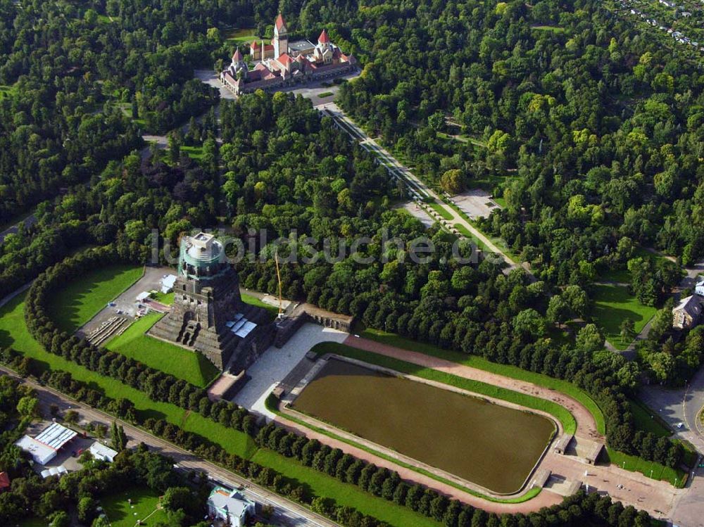 Luftaufnahme Leipzig - Blick auf das Völkerschlachtdenkmal