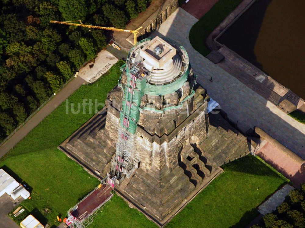 Leipzig aus der Vogelperspektive: Blick auf das Völkerschlachtdenkmal