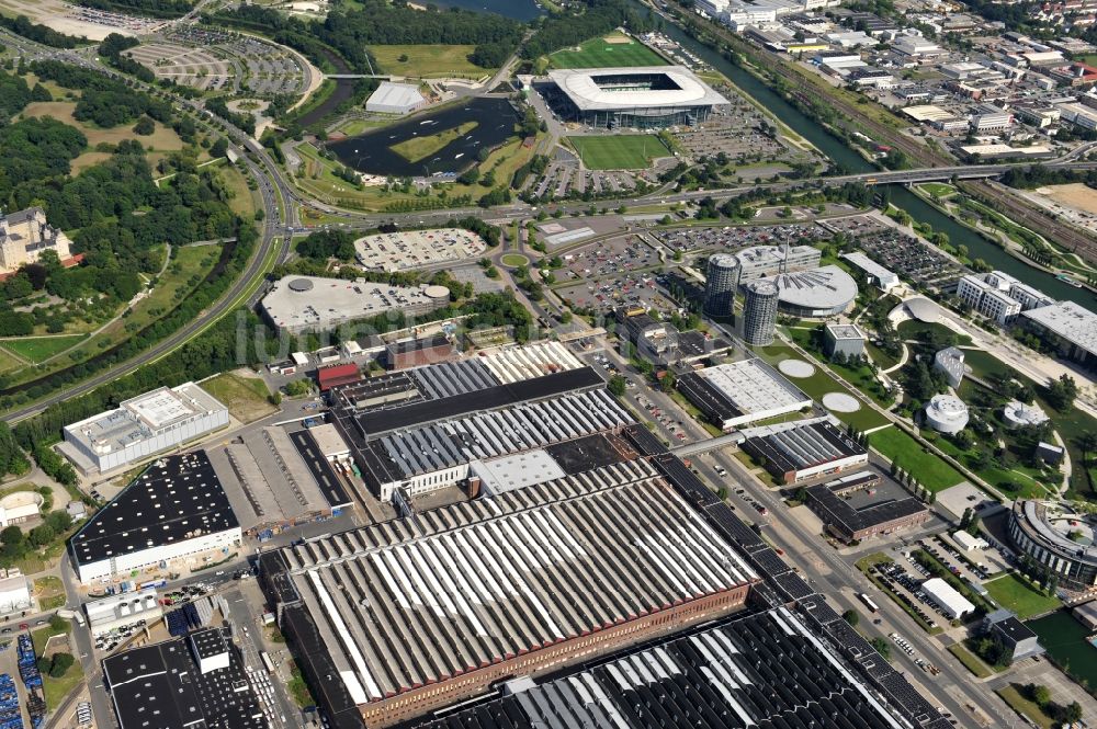 Luftbild Wolfsburg - Blick auf das Volkswagen Werksgelände in Wolfsburg