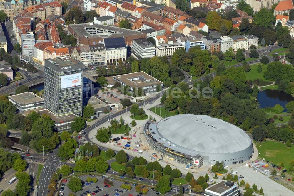 Braunschweig von oben - Blick auf die Volkswagenhalle in Braunschweig.