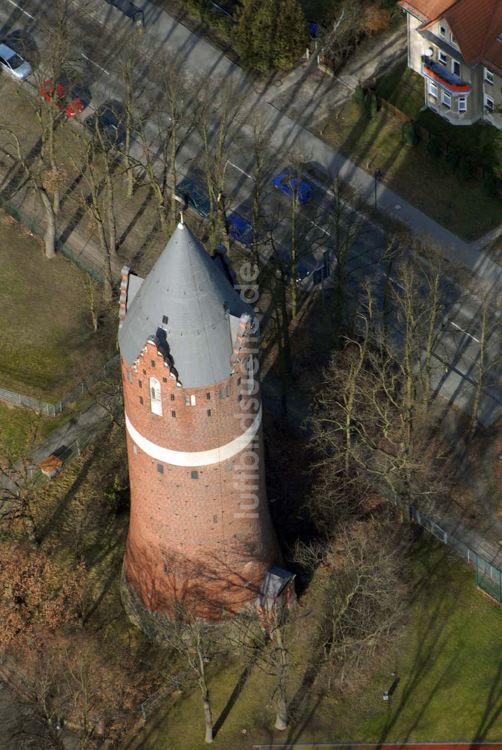 Bernau aus der Vogelperspektive: Blick auf den Wasserturm in Bernau