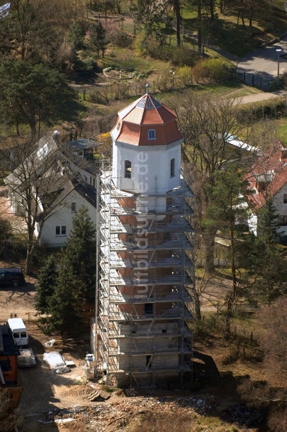 Graal-Müritz von oben - Blick auf den Wasserturm in Graal-Müritz