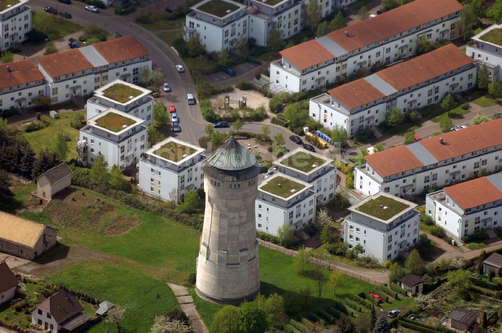 Leipzig von oben - Blick auf den Wasserturm in Leipzig - Wahren