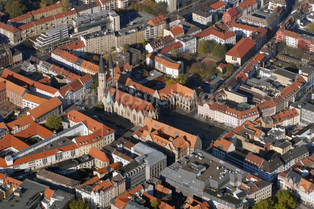 Braunschweig von oben - Blick auf das Weichbild Altstadt mit Altstadtrathaus, Altstadtmarkt und Martinikirche