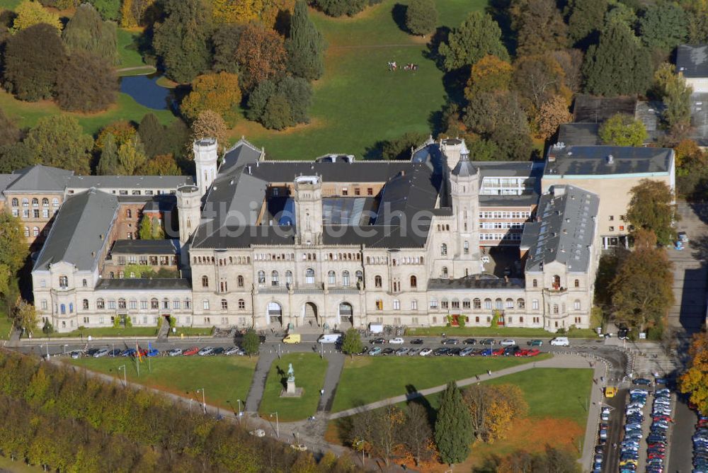 Hannover von oben - Blick auf das Welfenschloss in Hannover