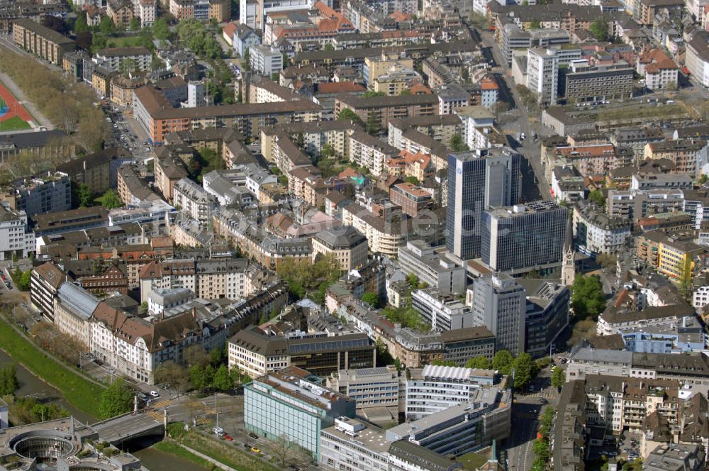 Luftbild Zürich - Blick auf das Werd Hochhaus in Zürich