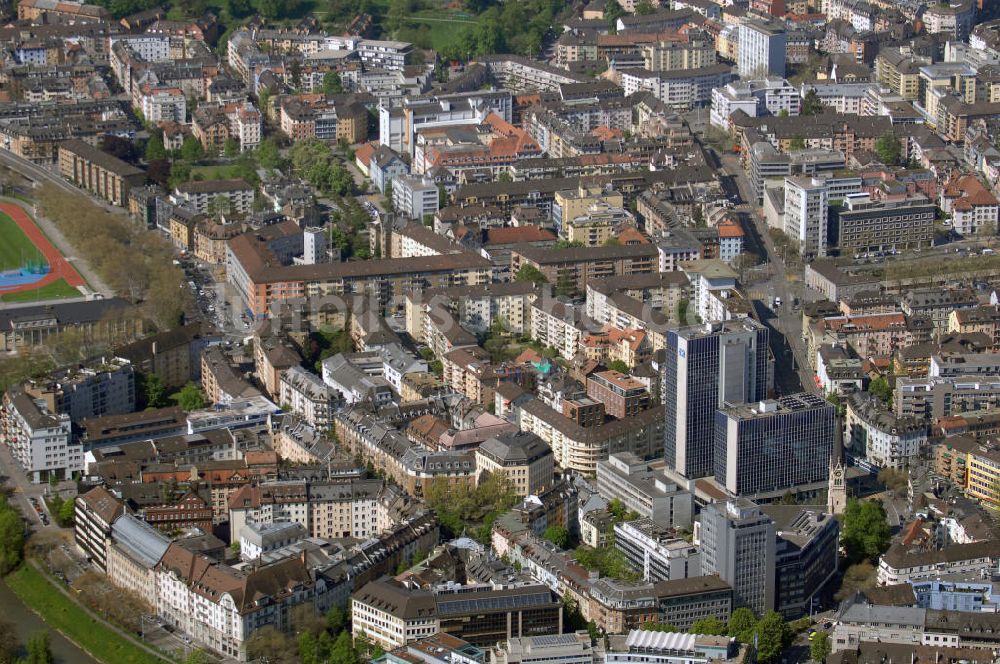 Luftaufnahme Zürich - Blick auf das Werd Hochhaus in Zürich