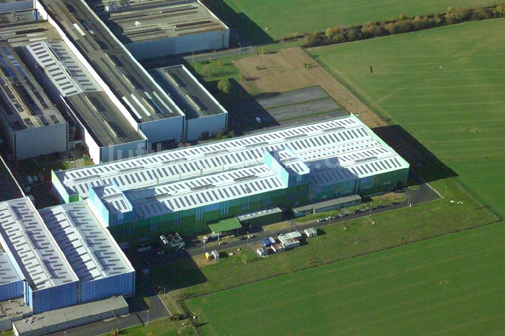 Andernach (Rheinland-Pfalz) von oben - Blick auf ein Werk der Rasselstein GmbH in Andernach