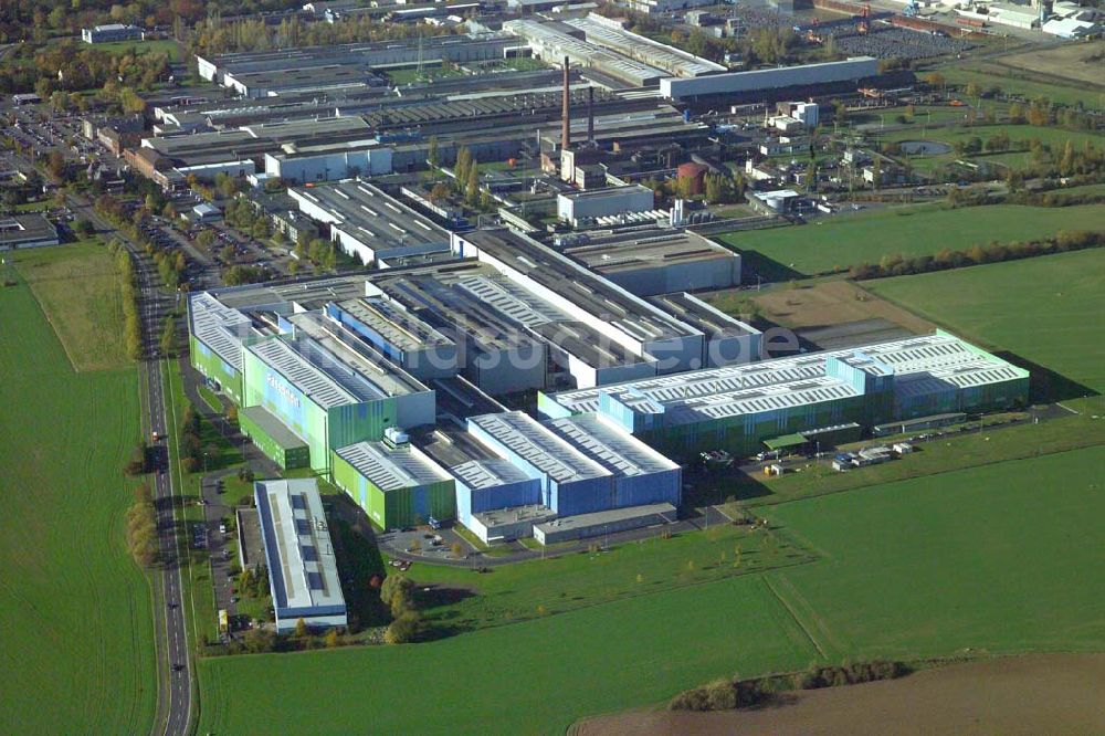 Andernach (Rheinland-Pfalz) von oben - Blick auf ein Werk der Rasselstein GmbH in Andernach