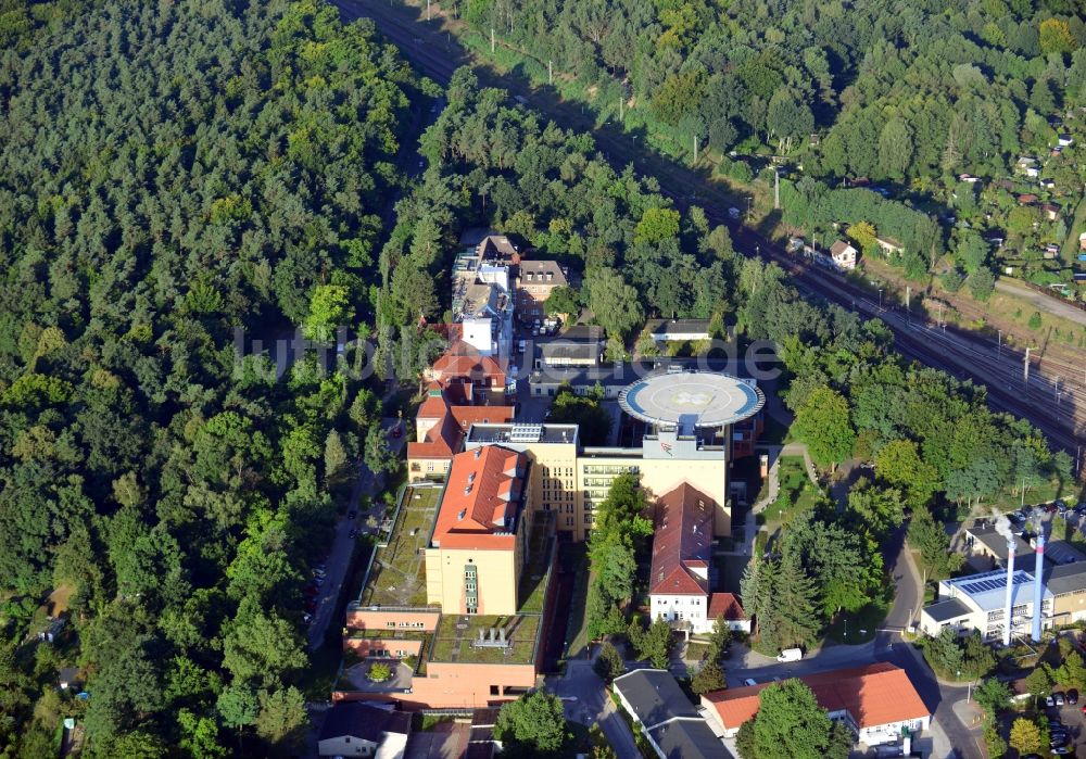 Eberswalde von oben - Blick auf Werner Forßmann Krankenhaus Eberswalde im Bundesland Brandenburg