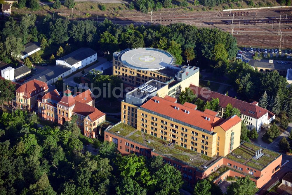 Eberswalde aus der Vogelperspektive: Blick auf Werner Forßmann Krankenhaus Eberswalde im Bundesland Brandenburg