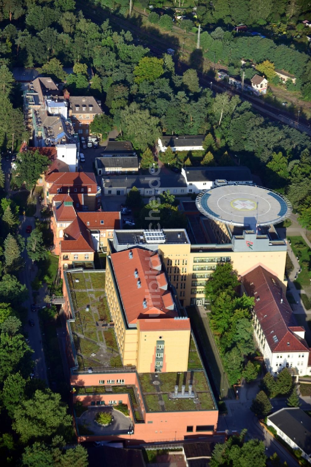 Eberswalde von oben - Blick auf Werner Forßmann Krankenhaus Eberswalde im Bundesland Brandenburg