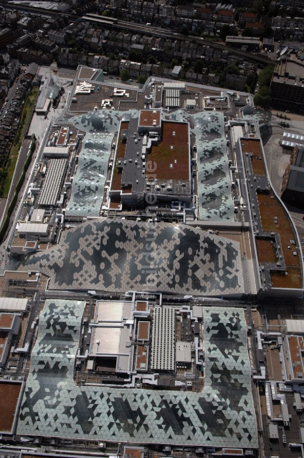 Luftaufnahme London - Blick auf das Westfield Shopping Center in London