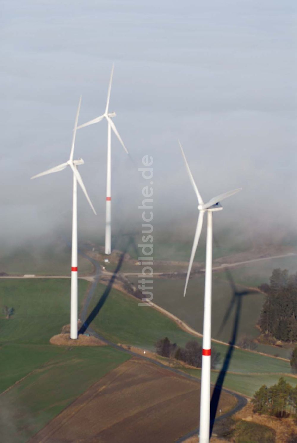 Creußen aus der Vogelperspektive: Blick auf den Windpark Creußen Neuhof