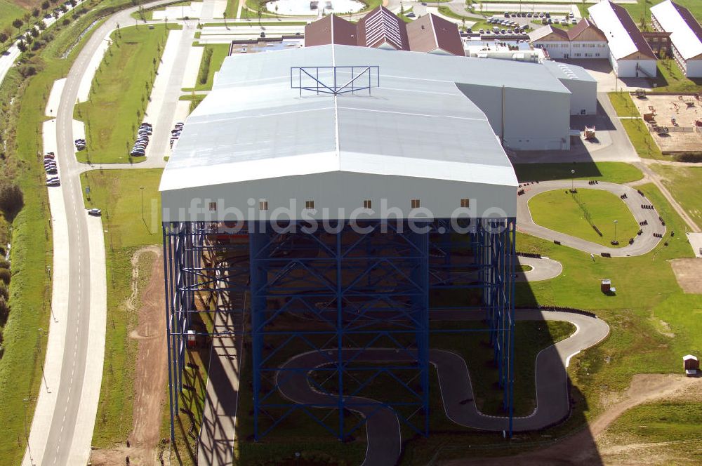 Wittenburg aus der Vogelperspektive: Blick auf die Wintersporthalle Snow Funpark in Wittenburg