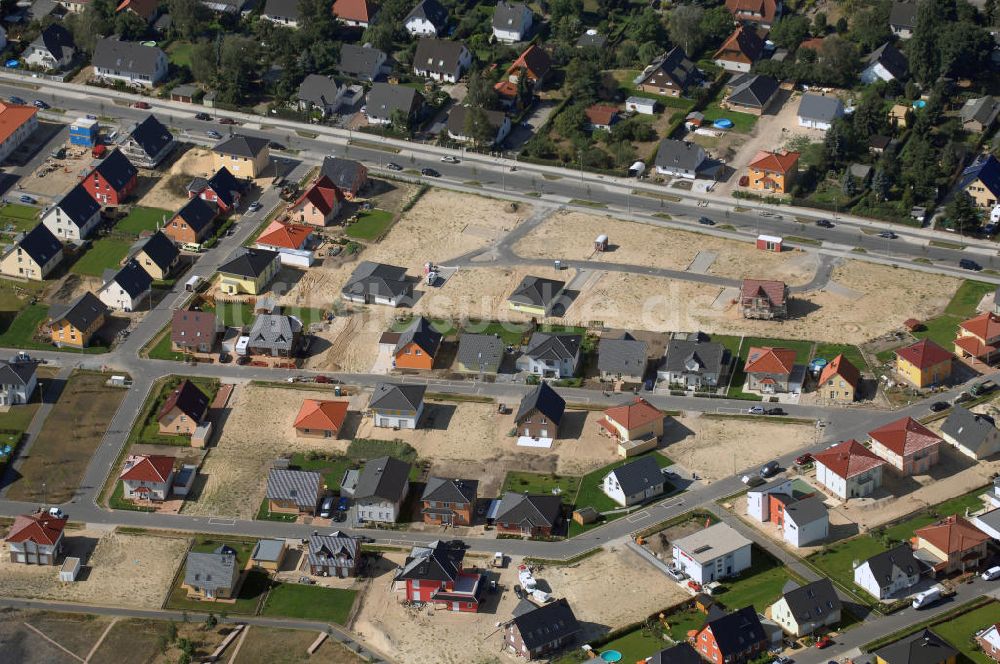 Berlin aus der Vogelperspektive: Blick auf ein Wohngebiet in Berlin-Johannisthal