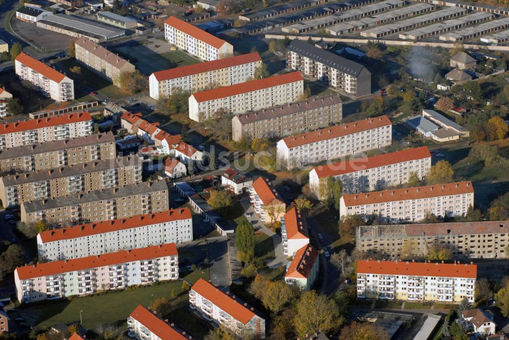 Luftbild Burg - Blick auf Wohngebiet in Burg bei Magdeburg