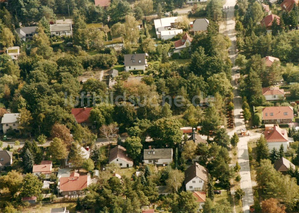 Luftbild Berlin-Mahlsdorf - Blick auf das Wohngebiet an der Mannheimer Straße - Durlacher Straße in Berlin-Mahlsdorf