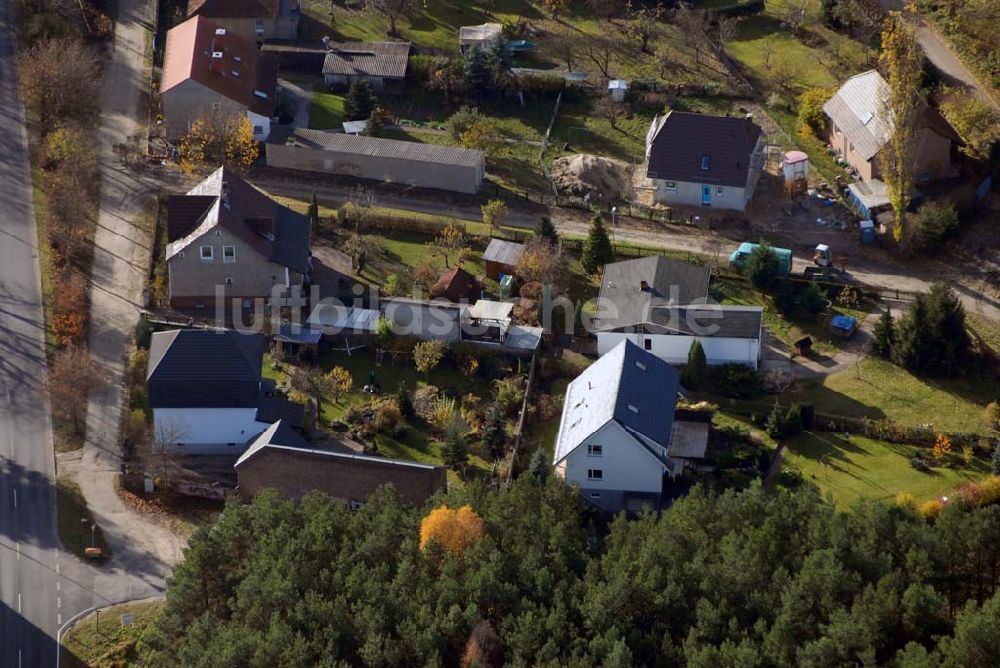 Wernsdorf aus der Vogelperspektive: Blick auf das Wohngebiet an der Neuzittauer Straße in Wernsdorf