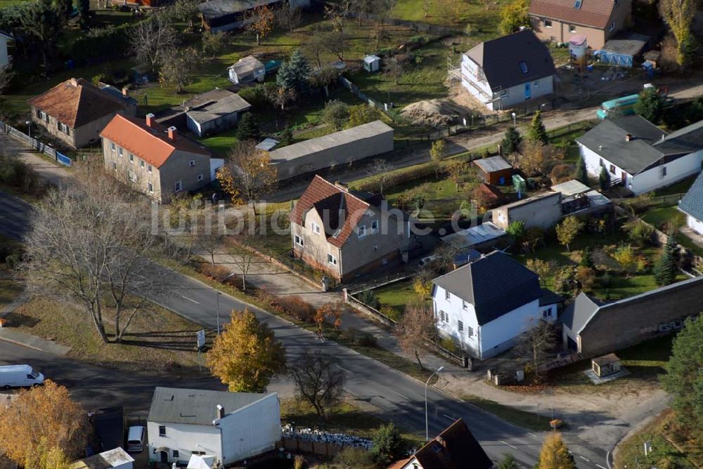 Luftbild Wernsdorf - Blick auf das Wohngebiet an der Neuzittauer Straße in Wernsdorf