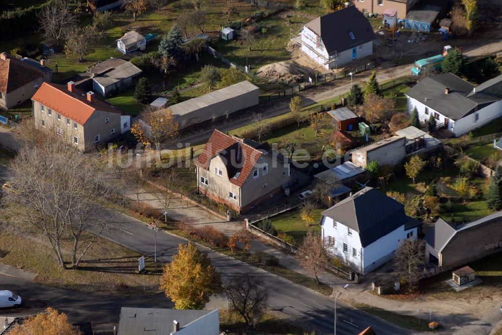 Luftaufnahme Wernsdorf - Blick auf das Wohngebiet an der Neuzittauer Straße in Wernsdorf