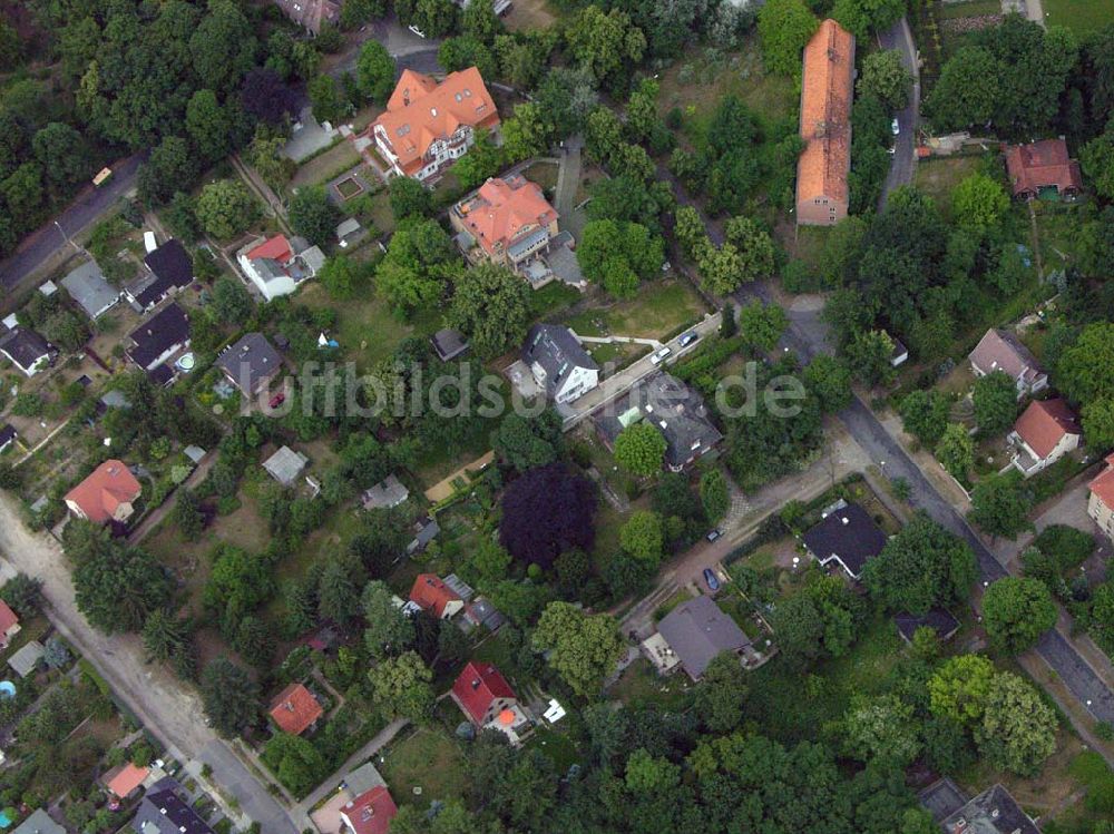 Luftbild Potsdam-Babelsberg - Blick auf das Wohngebiet an der Rosa-Luxemburg-Straße in Potsdam - Babelsberg