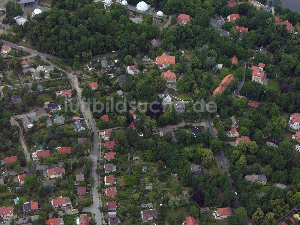 Luftaufnahme Potsdam-Babelsberg - Blick auf das Wohngebiet an der Rosa-Luxemburg-Straße in Potsdam - Babelsberg