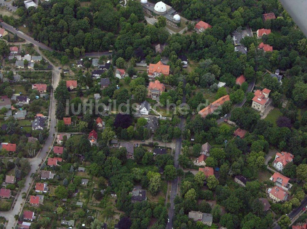 Potsdam-Babelsberg von oben - Blick auf das Wohngebiet an der Rosa-Luxemburg-Straße in Potsdam - Babelsberg